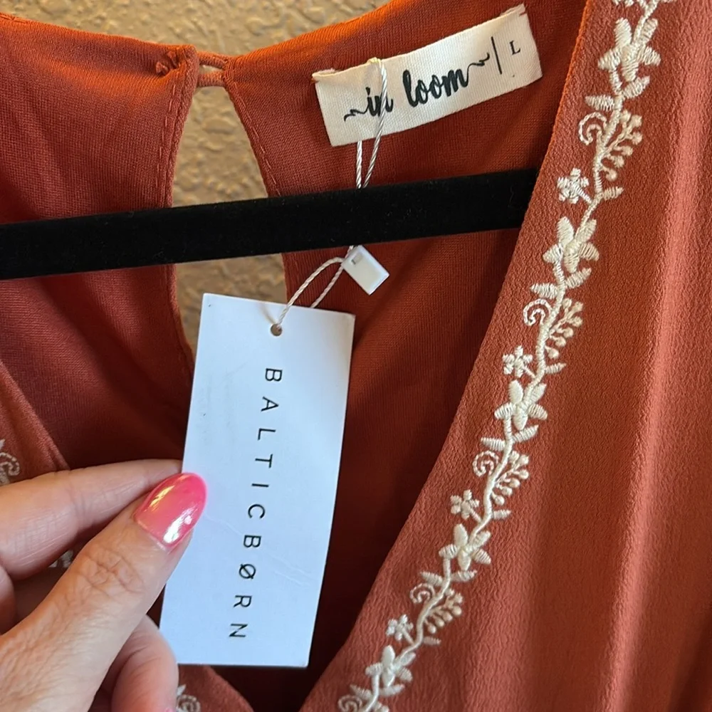 Baltic Born In Loom Santa Fe Dress/ Rust/ Size Large/ NWT - Picture 3 of 6